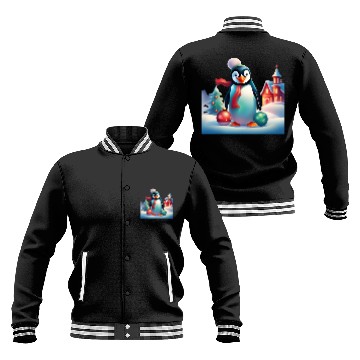 Discover Christmas Merry Christmas For Gift Penguin Snowman Baseball Jackets