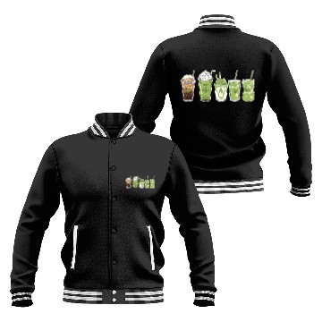 Discover Coffee Latte Green Cute Irish St Patrick's Day Baseball Jackets