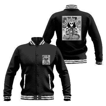 Discover Butterfly Black and White Santa Muerte Baseball Jackets