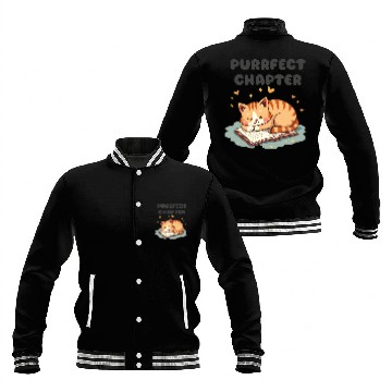 Discover Purrfect Chapter - Cat and Book Lover Design Baseball Jackets