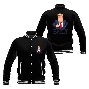 Discover Bigly Trump Baseball Jackets