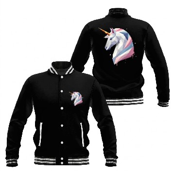 Discover Geometric Unicorn - Modern Elegance Baseball Jackets