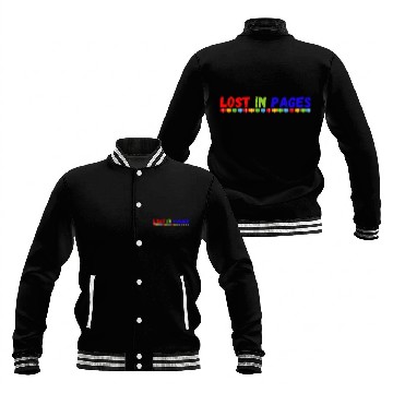 Discover Lost in pages book lovers Baseball Jackets