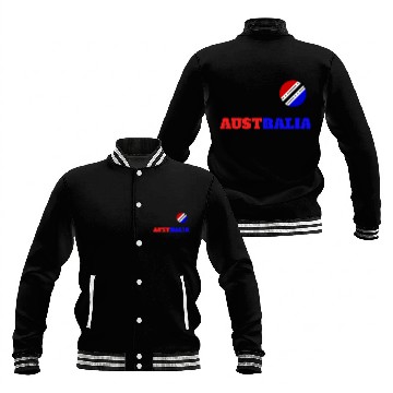 Discover Australian Flag Inspired Graphic Design Baseball Jackets
