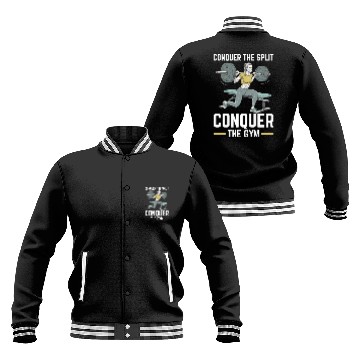 Discover Bulgarian Squat Exercise Fitness Workout Gym Baseball Jackets