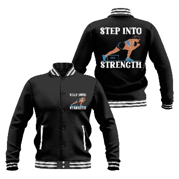 Discover Bulgarian Squat Exercise Fitness Workout Gym Baseball Jackets