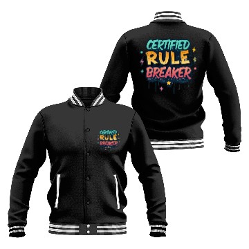 Discover Certified Rule Breaker | Graffiti Streetwear Baseball Jackets
