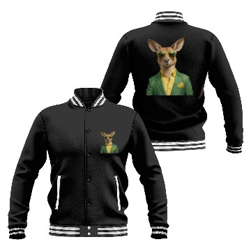 Discover Green and Gold Kangaroo 7 Baseball Jackets