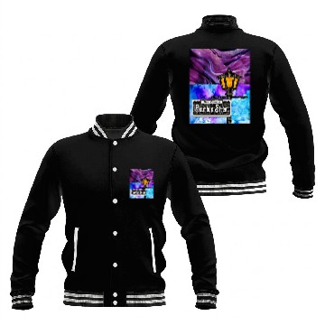 Discover Purple Bourbon Street Lamp Post Baseball Jackets
