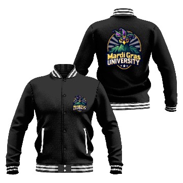 Discover Mardi Gras University Peacock Women's Mardi Gramas Baseball Jackets
