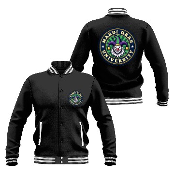 Discover Mardi Gras University Clown Men's Mardi Gras Baseball Jackets