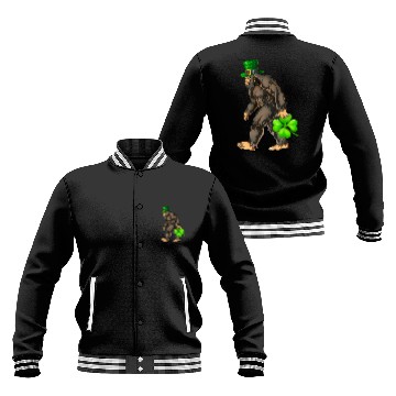 Discover Vintage St Patricks Day Bigfoot Sasquatch Irish Baseball Jackets