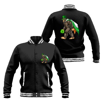 Discover Vintage St Patricks Day Bigfoot Sasquatch Irish Baseball Jackets