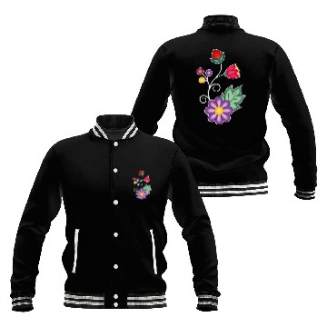 Discover Ojibwe Floral Baseball Jackets