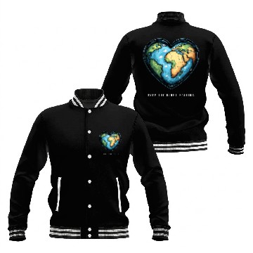 Discover Keep the Heart Beating Environment Earth Day Earth Baseball Jackets