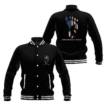 Discover Patriotic Bigfoot American Flag Design Baseball Jackets