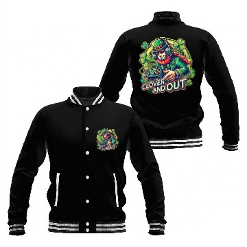 Discover Clover And Out St. Patricks Day Gaming Design Baseball Jackets