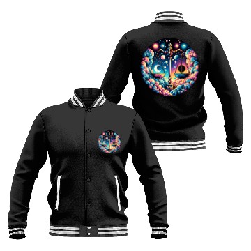 Discover Libra - Celestial Scales of Balance Baseball Jackets