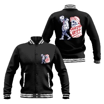 Discover Cyber Samurai Skull – Streetwear Graffiti Baseball Jackets