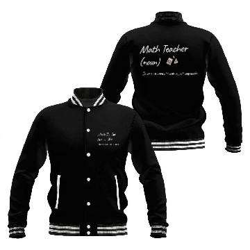 Discover Math Teacher Same As Normal Teacher Much Cooler Baseball Jackets