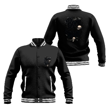 Discover Motivational Skull and Quote Born to Win Baseball Jackets