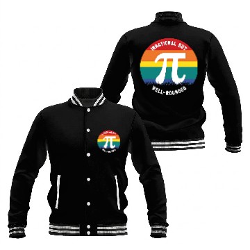 Discover Funny Math Pi Symbol | LGBTQ+ Pride Baseball Jackets