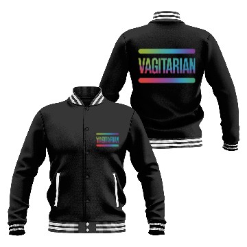 Discover Vagitarian Vegetarian Funny Lesbian LGBTQ Pride Baseball Jackets
