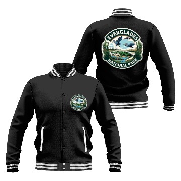 Discover Everglades National Park Florida USA Logo Baseball Jackets