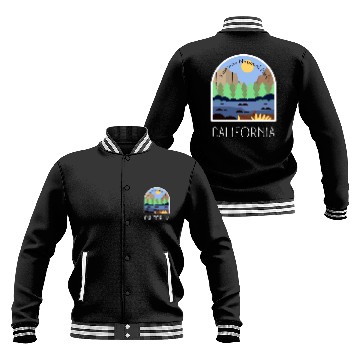Discover Retro Yosemite National Park California Baseball Jackets