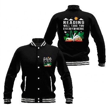 Discover Reading Teacher Librarian Read Book Baseball Jackets