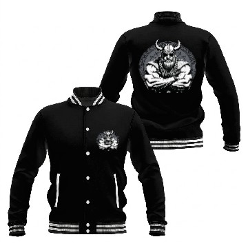 Discover Viking Warrior Man Odin Thor Norman Walhalla Baseball Jackets