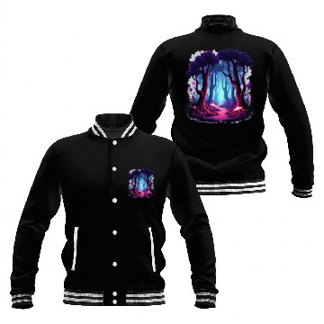 Discover Enchanted Forest Dreamscape Baseball Jackets