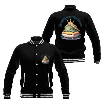 Discover Nap Time Turtle on Pillow Throne - Superpower. Baseball Jackets