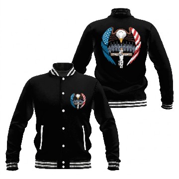 Discover USA Cross Soldiers Eagle Baseball Jackets
