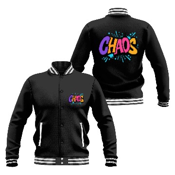 Discover CHAOS – Bold Graffiti Street Art Baseball Jackets