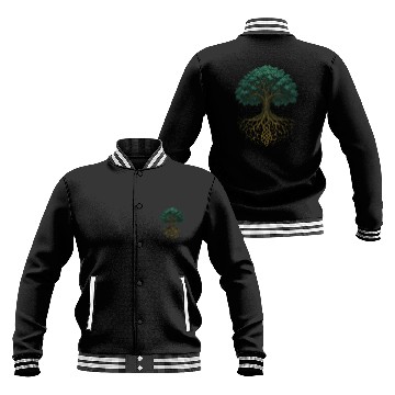Discover Ancient Yggdrasil Tree of Life – Celtic Forest Roo Baseball Jackets