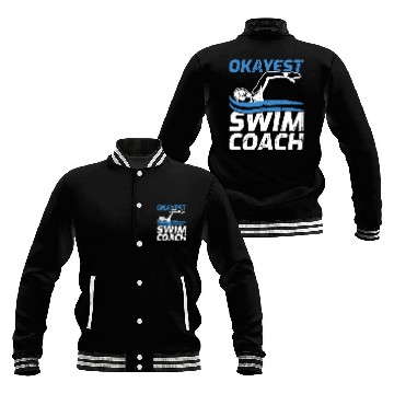 Discover Swimming Coach Baseball Jackets