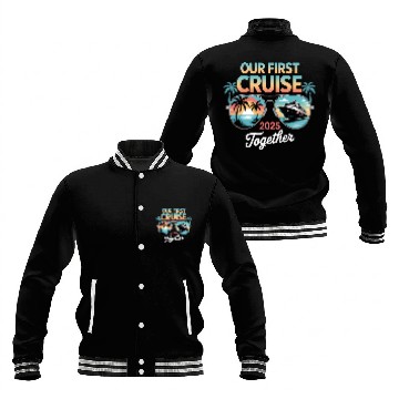 Discover Our First Cruise Sunset Glasses Design Baseball Jackets