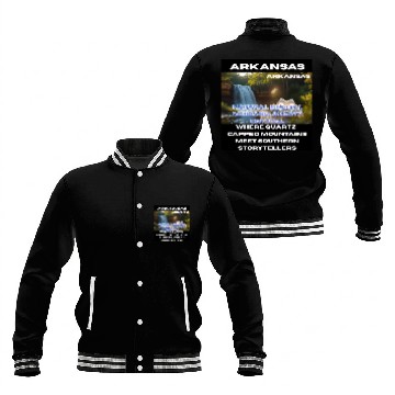 Discover Arkansas Natural Art Baseball Jackets