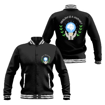 Discover Healing Is a Journey – Mental Health Awareness Baseball Jackets