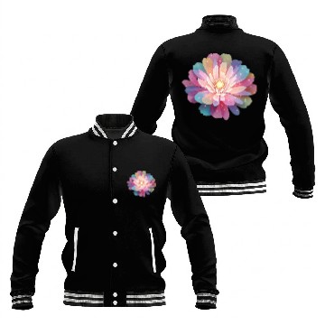Discover Ethereal Lotus Bloom Digital Art Baseball Jackets