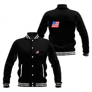 Discover Patriotic American Flag Silhouette Baseball Jackets