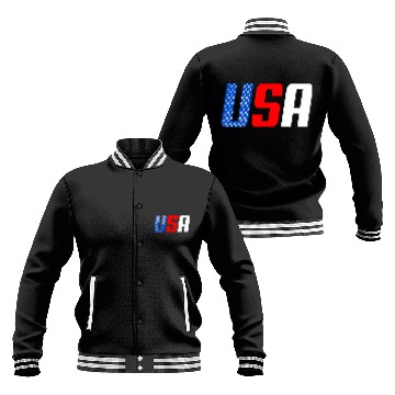 Discover Stars and Stripes USA Flag Design Baseball Jackets