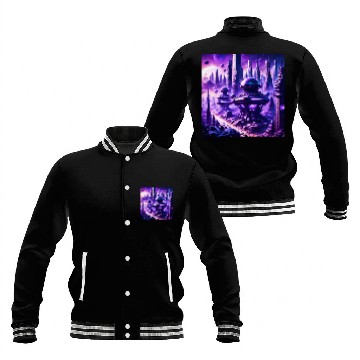 Discover Futuristic Sci-FI Fantasy Alien Planet Baseball Jackets