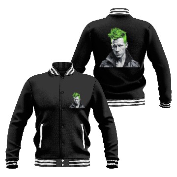 Discover Vivid Green Hair Punk Portrait Baseball Jackets