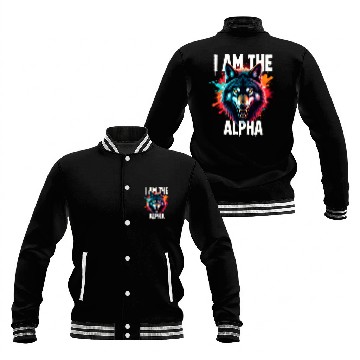 Discover I Am The Alpha Wolf Baseball Jackets