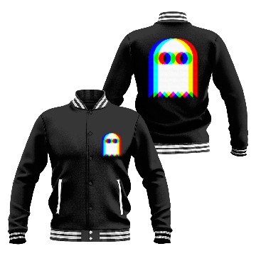 Discover Trippy Ghost Vaporwave Halloween Rave EDM Music Baseball Jackets