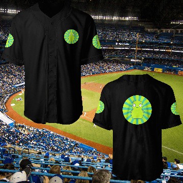 Discover bobs burgers kuchi kopi lime green hypno wheel Baseball Jerseys