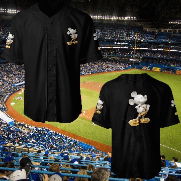 Discover Disney Gold Mickey Mouse Pose Baseball Jerseys