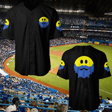 Discover Bearded Smiley Face Baseball Jerseys